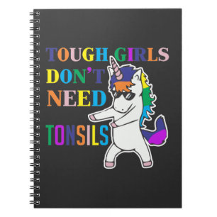 Niedliche Tonsil Removal Operation Unicorn Girl Er Notizblock