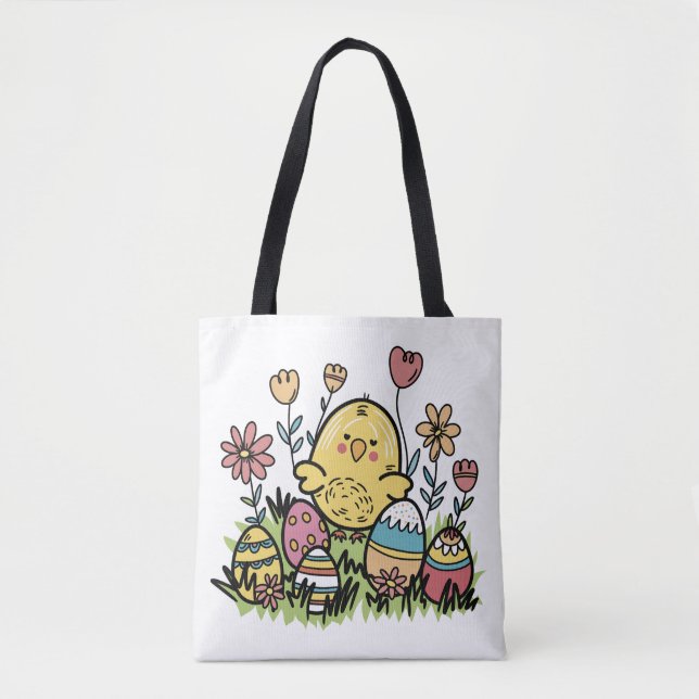Niedliche Tote Tasche "Happy Oaster" (Vorderseite)