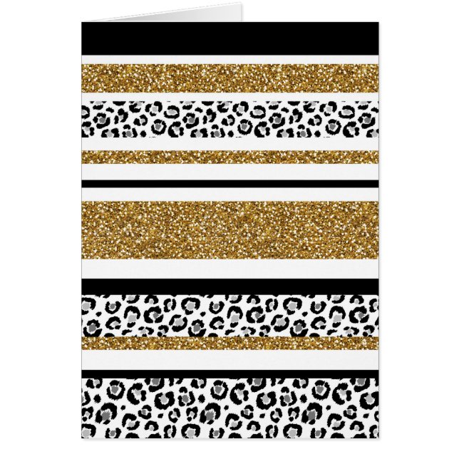 Niedliche trendige Imitate Glitzer Leoparden Strei (Vorne)