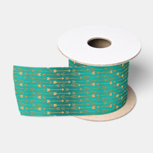 Niedliche trendige Imitate Gold Glitzer Stammespfe Satinband