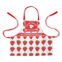 Niedliche Trendy White & Red Strawberry Custom Kid