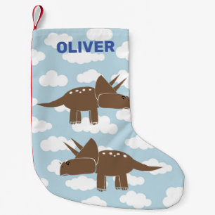 Niedliche Triceratops Dinosaurier Kinder Kleiner Weihnachtsstrumpf