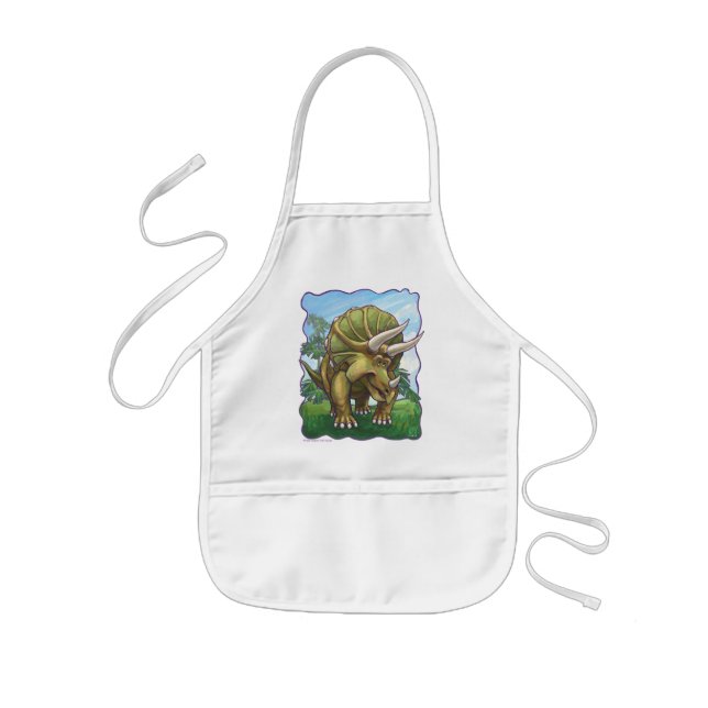 Niedliche Triceratops Kunst Geschenke und Zubehör Kinderschürze (Vorne)
