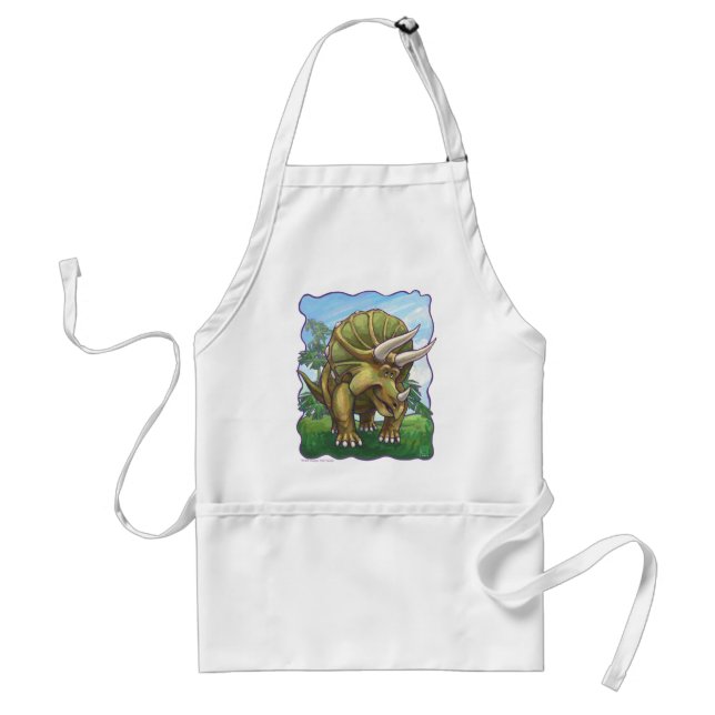 Niedliche Triceratops Kunst Geschenke und Zubehör Schürze (Vorne)