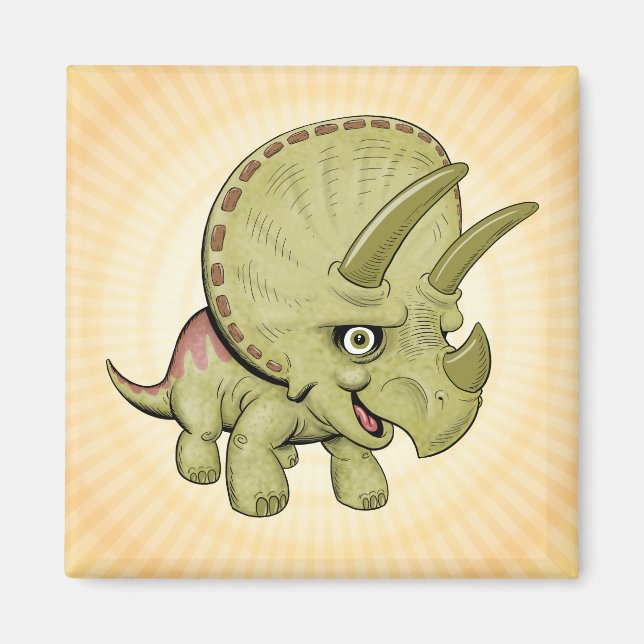 Niedliche Triceratops Magnet (Vorne)