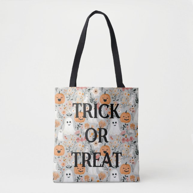 Niedliche Trick- oder TreatHalloween-Totentasche Tasche (Vorderseite)