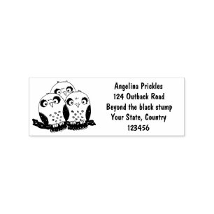 Niedliche Trio-Cartoon-Abbildung Gummistempel