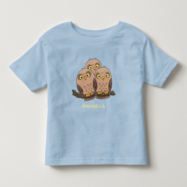 Niedliche Trio-Cartoon-Abbildung Kleinkind T-shirt (Vorderseite)