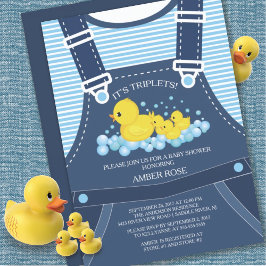Niedliche TRIPLETS Ducks Kinderdusche Einladung