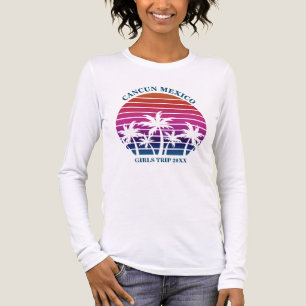 Niedliche Tropical Beach Girls Trip Long Sleeve Wo Tri-Blend Shirt