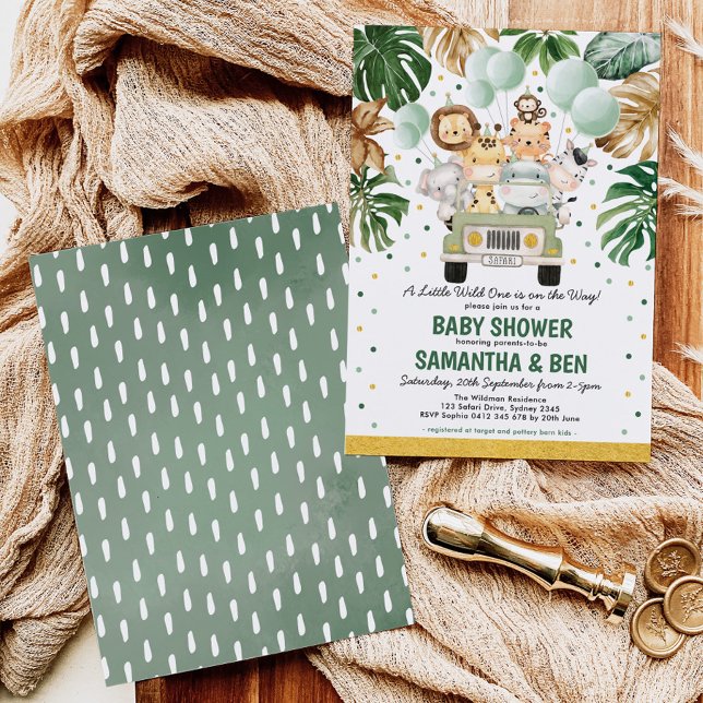 Niedliche Tropical Safari Jungle Animals Kinderdus Einladung (Von Creator hochgeladen)