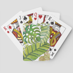 Niedliche tropische Blätter in Aquarellen Spielkarten