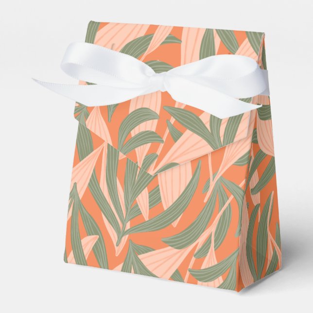 niedliche tropische Blätter mit Fliesen Geschenkschachtel (Vorderseite)