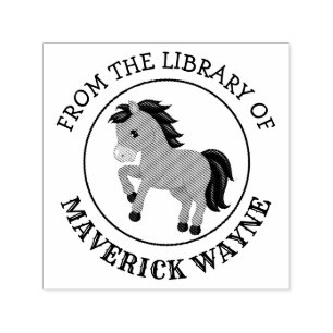 Niedliche Trotting Pony aus der Kinderbibliothek Permastempel