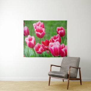 Niedliche Tulips im Garten Wandteppich