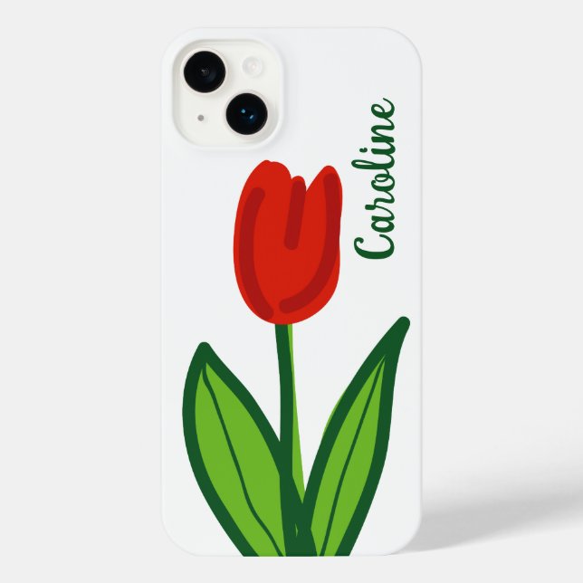 Niedliche Tulpe Blume benutzerdefinierte iPhone 14 Plus Hülle (Rückseite)