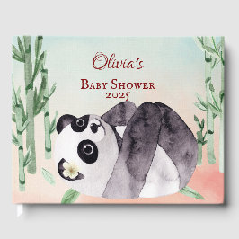 Niedliche Tumbling Panda Kinderdusche Gästebuch