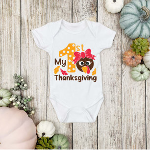 Niedliche Türkei 1. Erntedank Baby Baby Baby Strampler
