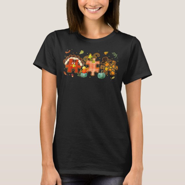 Niedliche Türkei Autismus Bewusstsein Puzzle Boys  T-Shirt (Vorderseite)