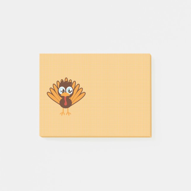 Niedliche Türkei | ERNTEDANK | Post-it Klebezettel (Vorderseite)