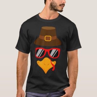 Niedliche Türkei Gesicht Shirt Jungen Kinder Männe