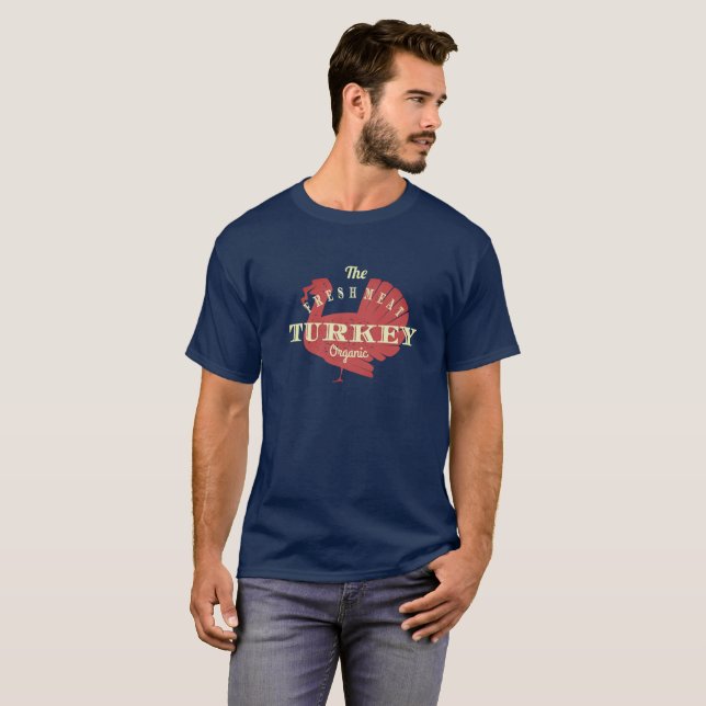 Niedliche Türkei Gestalten Sie das frische Fleisch T-Shirt (Vorne ganz)
