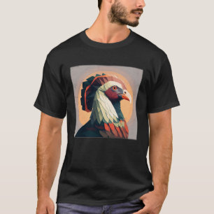 Niedliche türkische Illustration farbenfrohe Vogel T-Shirt
