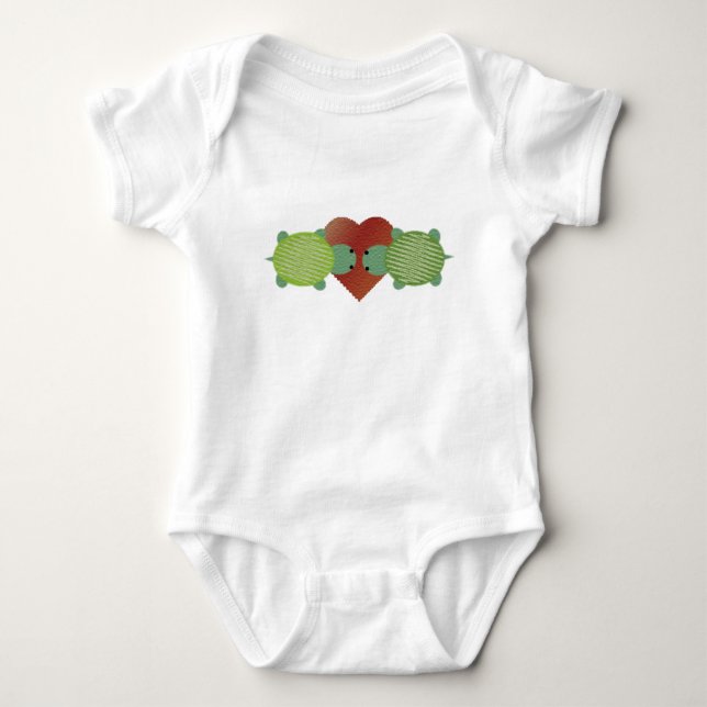 Niedliche Turtle-Liebe Baby Strampler (Vorderseite)