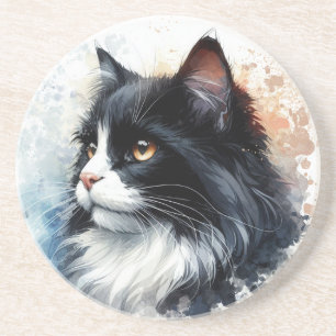 Niedliche Tuxedo Cat Getränkeuntersetzer