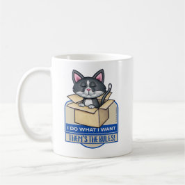 Niedliche Tuxedo Katze Ich tue, was ich Gewollt Kaffeetasse