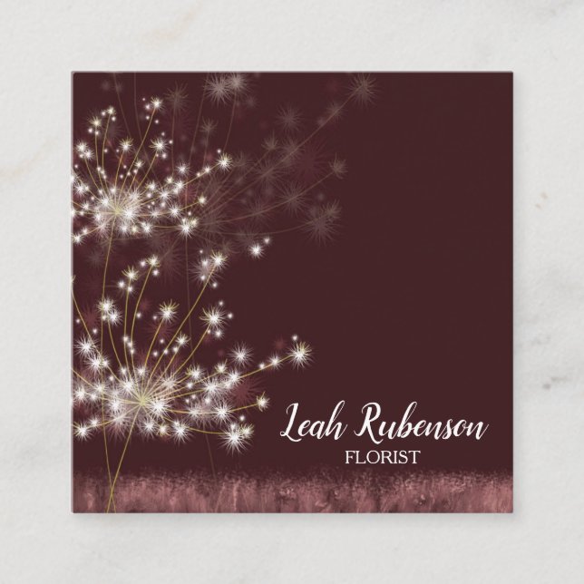 Niedliche Twilight-Leuchten Quadratische Visitenkarte (Vorderseite)