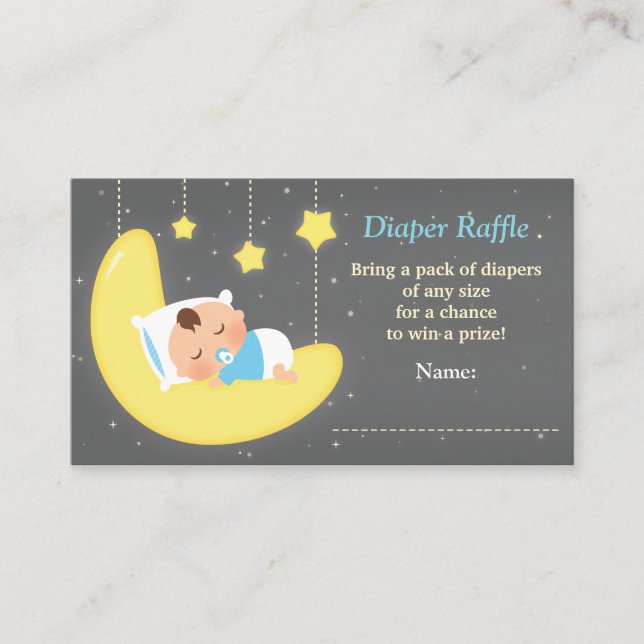 Niedliche Twinkle Little Star Diaper Raffles Ticke Begleitkarte (Vorderseite)