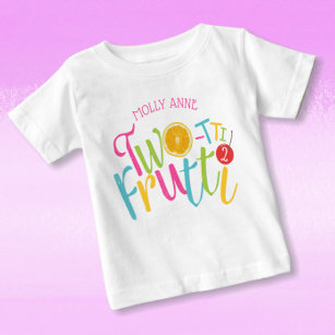 Niedliche TWO-tti Frutti 2. Geburtstag Früchte Baby T-shirt