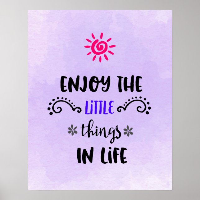 Niedliche Typografie mit einem Inspirierend Zitat  Poster (Vorne)