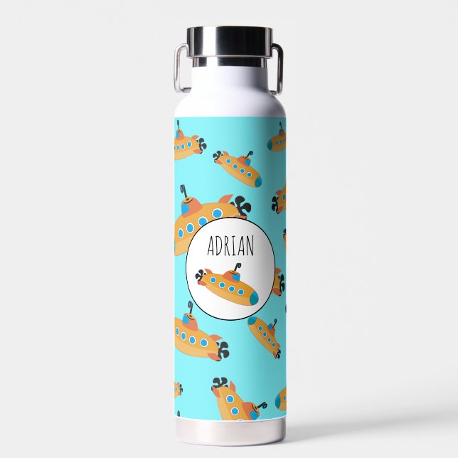 Niedliche U-Boot-Musterschule Trinkflasche (Vorne)