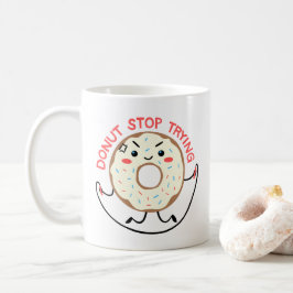 Niedliche Übung Kawaii Donut stoppen Donut versuch Kaffeetasse