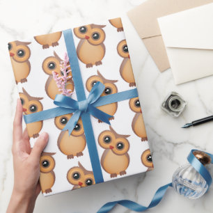 niedliche Uhu Geschenkpapier