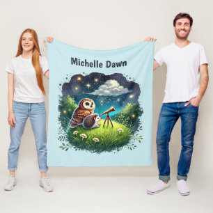 Niedliche Uhu Igel Stern Aussehende Liebhaber hinz Fleecedecke