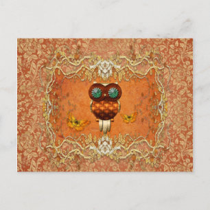 Niedliche Uhu Postkarte