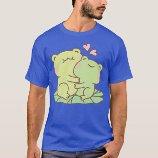 Niedliche umarmte Frösche in Liebe T-Shirt