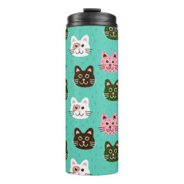 Niedliche und adorable Katzen Katzenmuster| Thermosbecher