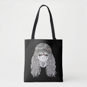 Niedliche und bezaubernde Poodle Tote Tasche