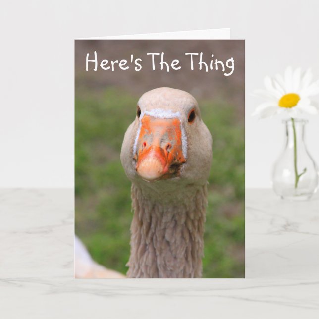 Niedliche und bossy Goose werden gut Karte (Kleine Pflanze)