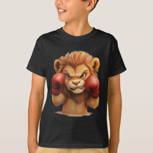 Niedliche und Coole Löwe mit Boxhandschuhen für Lä T-Shirt