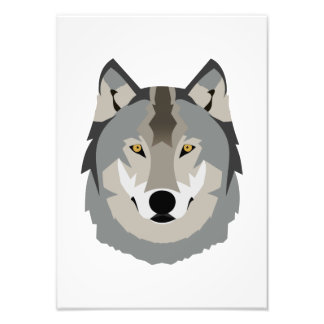 Niedliche und Coole Wolfskleidung, Illustriertes T Fotodruck
