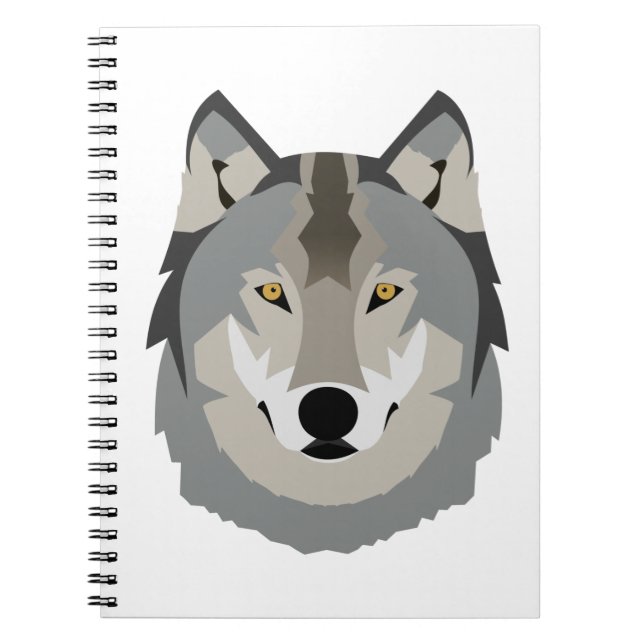 Niedliche und Coole Wolfskleidung, Illustriertes T Notizblock (Vorderseite)