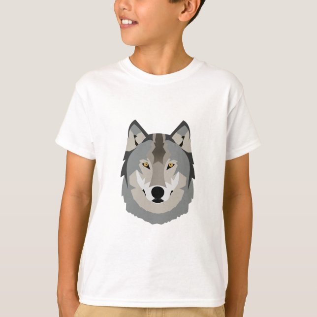 Niedliche und Coole Wolfskleidung, Illustriertes T T-Shirt (Vorderseite)