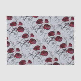 Niedliche und cremefarbene Kreatur Roter Rosa Goth Seidenpapier