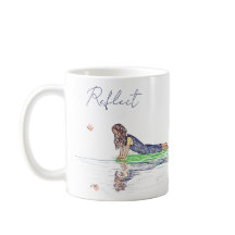 Niedliche und einfache Girl-and-Butterfly-Kaffee-T