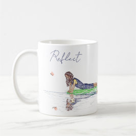 Niedliche und einfache Girl-and-Butterfly-Kaffee-T Kaffeetasse